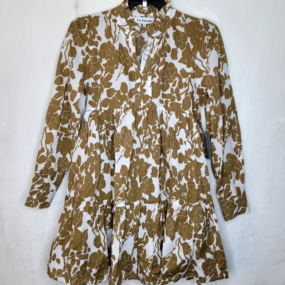 En Saison Floral Print Babydoll Minidress Size‎ Small